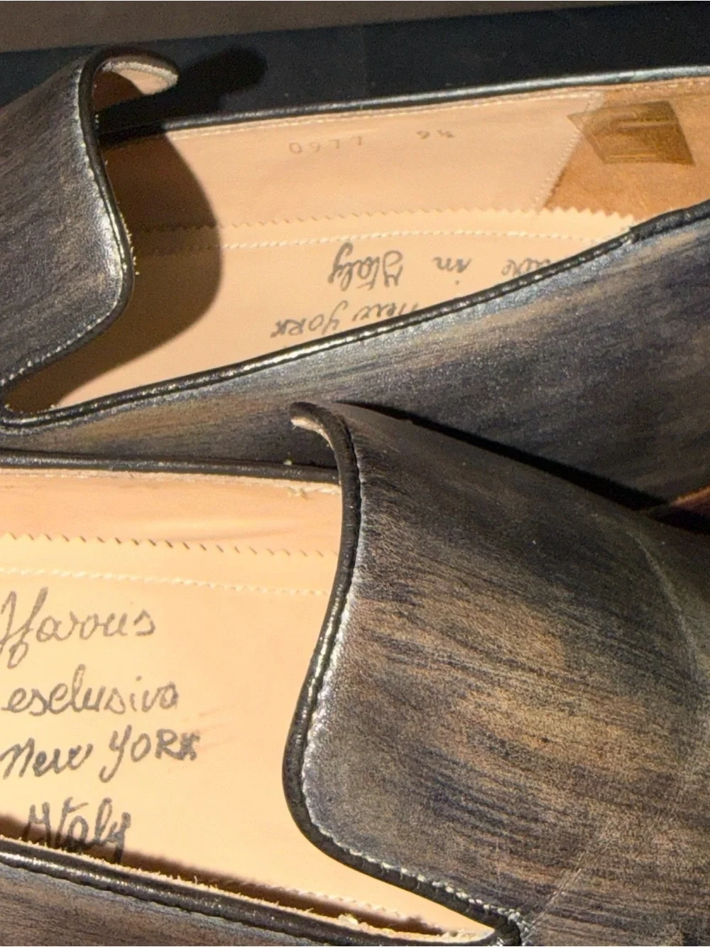 Men’s Italian Leather Slip-On Loafers in Brown